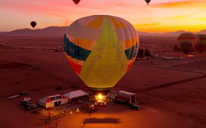 Marrakech Sunrise Hot Air Balloon Flight with Luxury Rooftop Breakfast