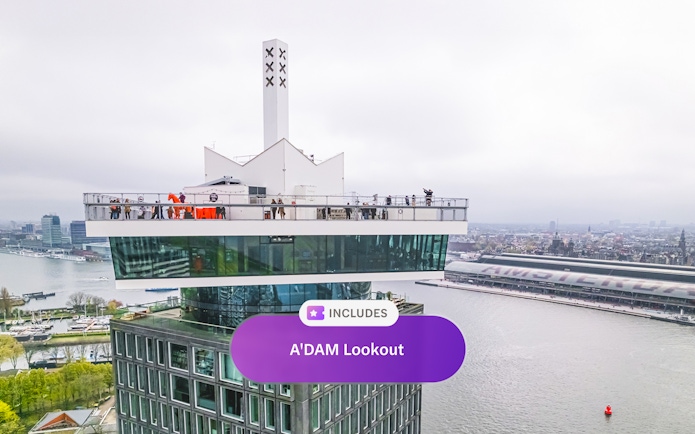 A'DAM Lookout observation deck with panoramic views of Amsterdam.