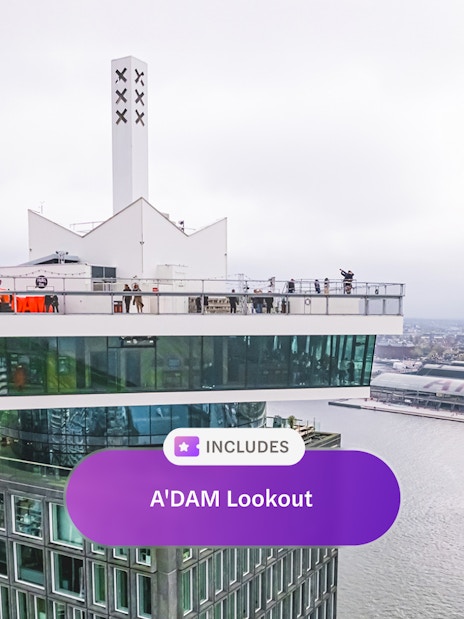 A'DAM Lookout observation deck with panoramic views of Amsterdam.