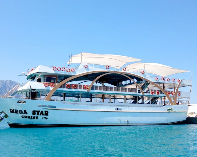 Mega Star Antalya-Kemer Boat Cruise with Lunch and DJ