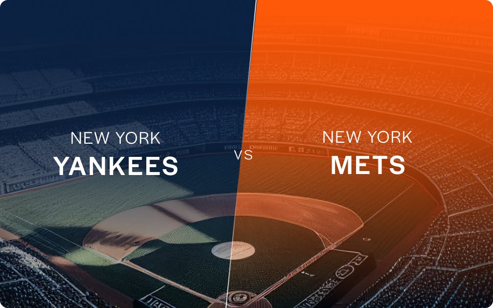 New York Yankees vs New York Mets baseball game graphic, July 25, 2023