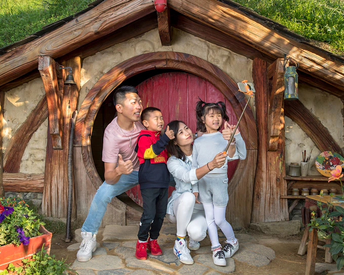 From Auckland: Hobbiton Movie Set & Waitomo Glowworms Caves Signature Guided Tour