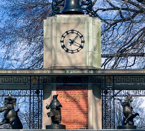 Delacorte Clock with animal sculptures at Central Park Zoo, New York City.