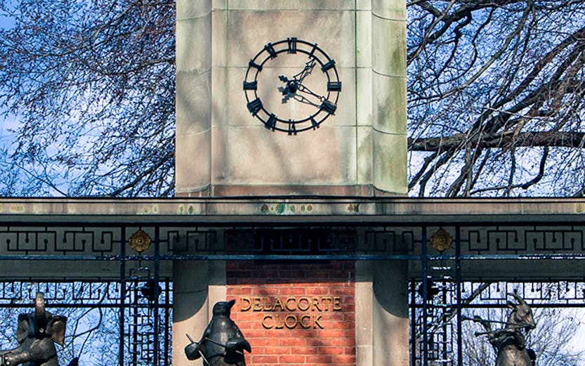 Delacorte Clock with animal sculptures at Central Park Zoo, New York City.