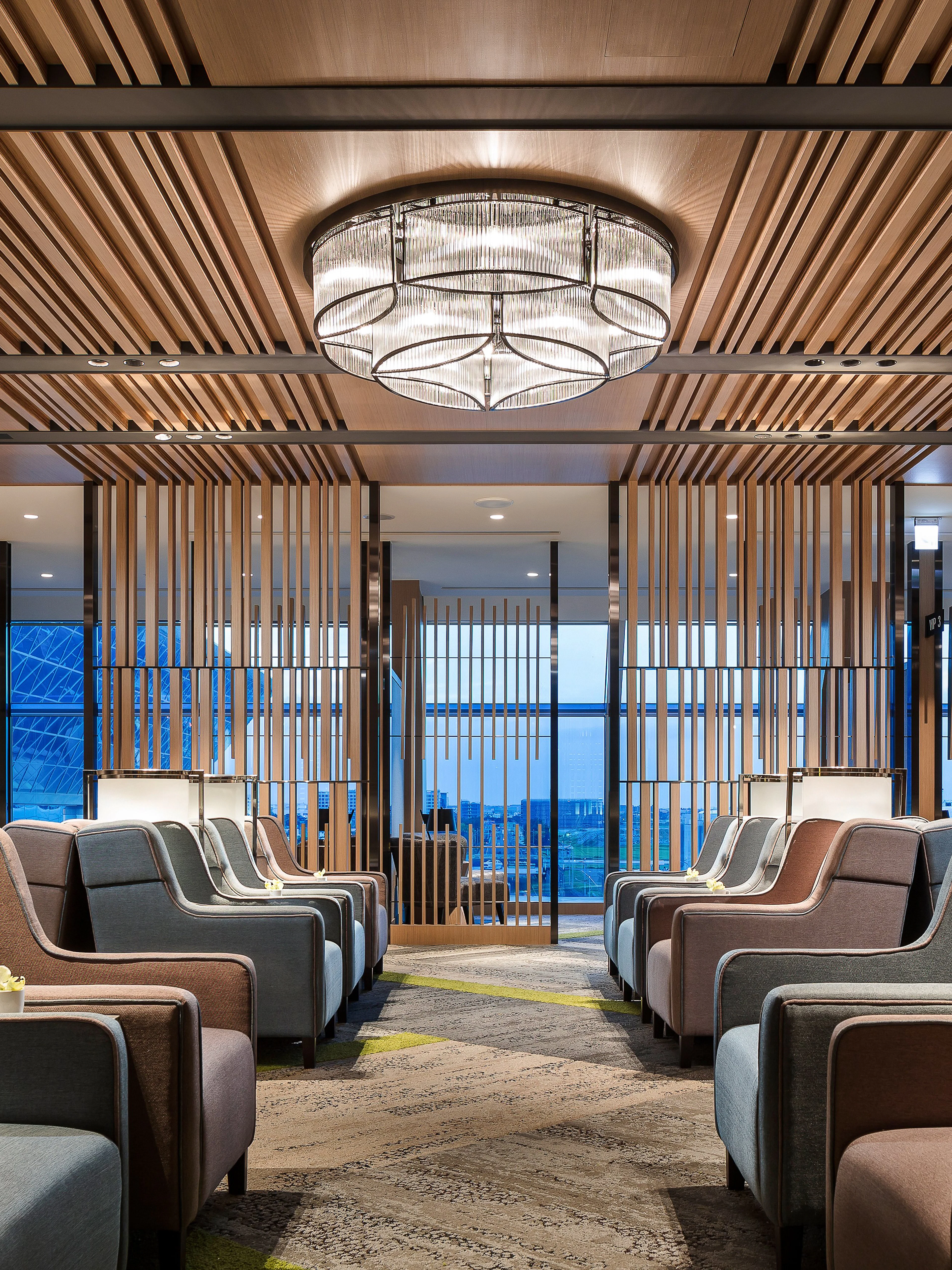 Plaza Premium Lounge seating area, Zone A, Taipei, Taiwan.
