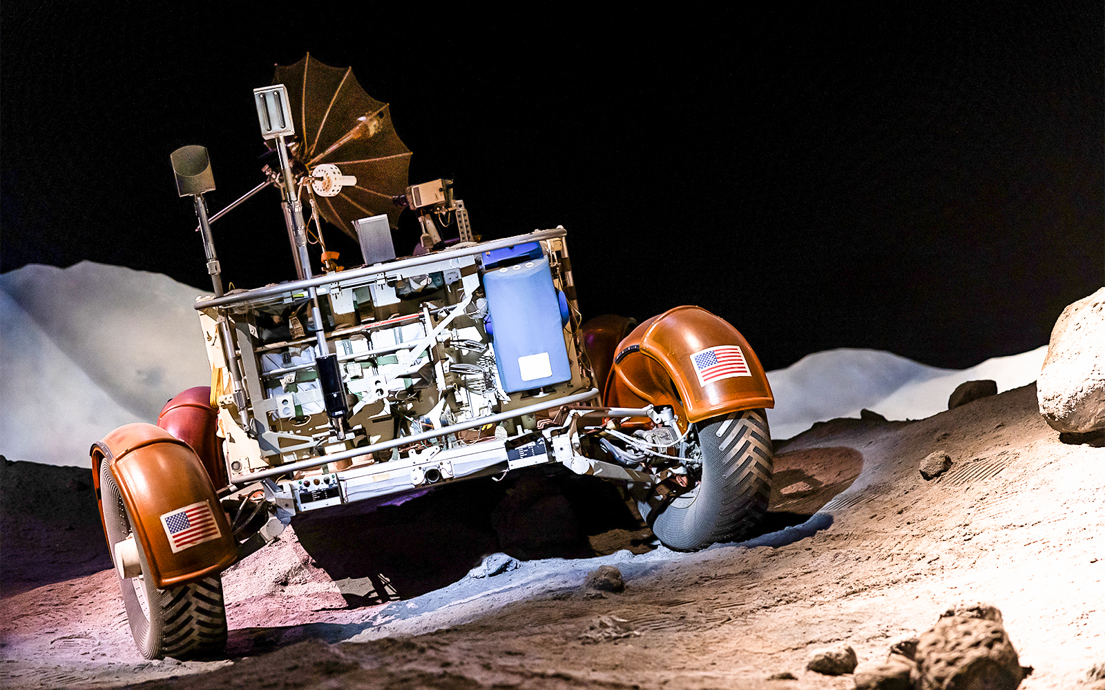 Mars rover exhibit at Mission Mars in Houston Space Center