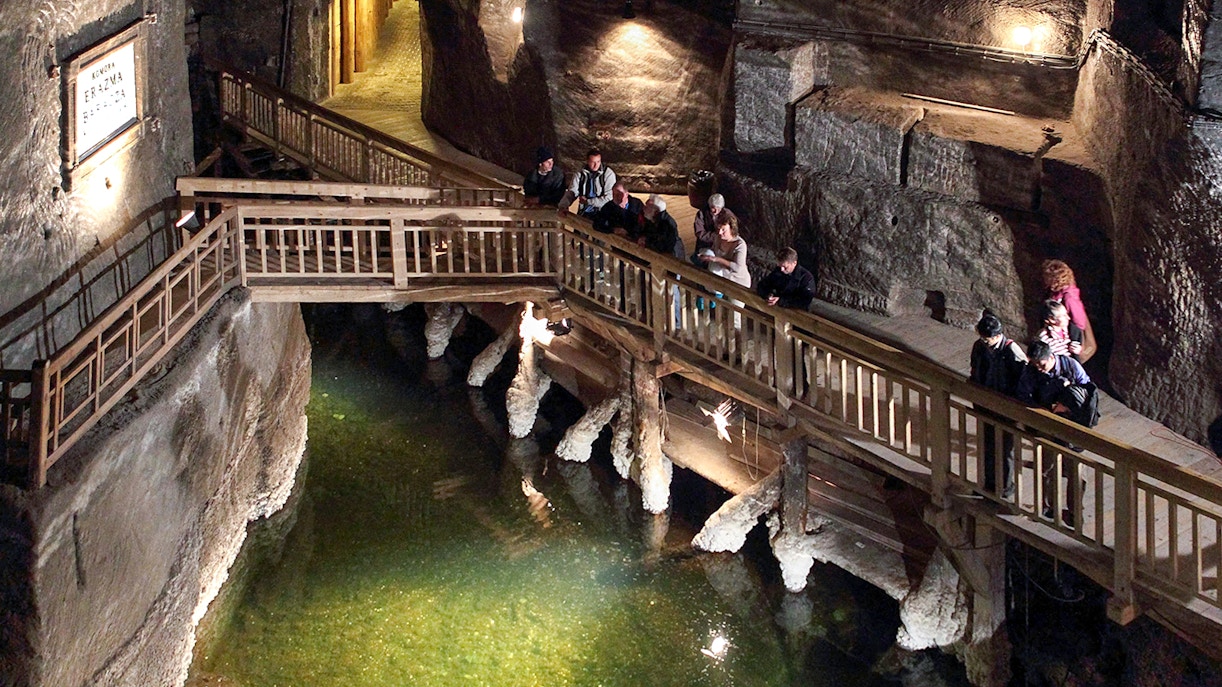 Besucher im Salzbergwerk Wieliczka