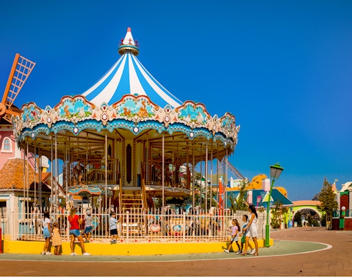 Roller coasters and attractions at Energylandia amusement park, Poland, with fast track entry.
