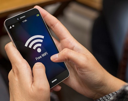 Free WiFi access on smartphone during Dubai Skydive experience.