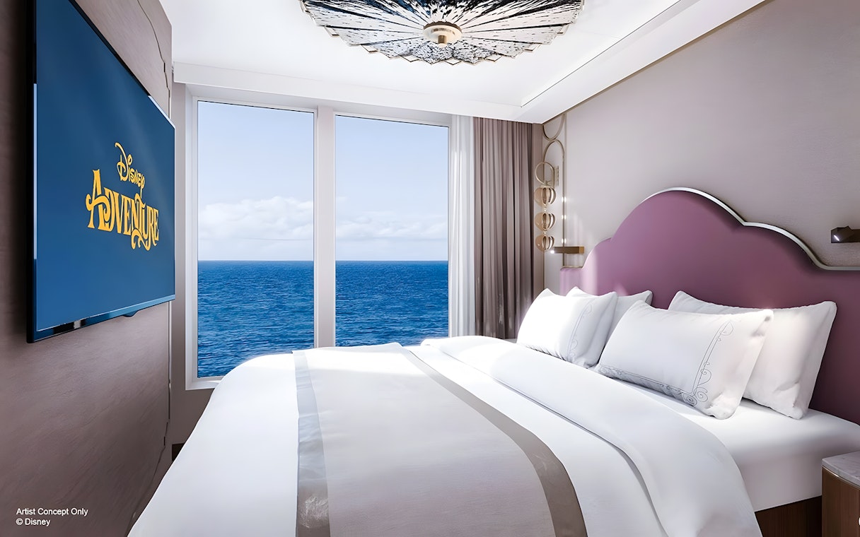 Concierge Family Oceanview Suite with sea view on Disney Adventure Cruise.