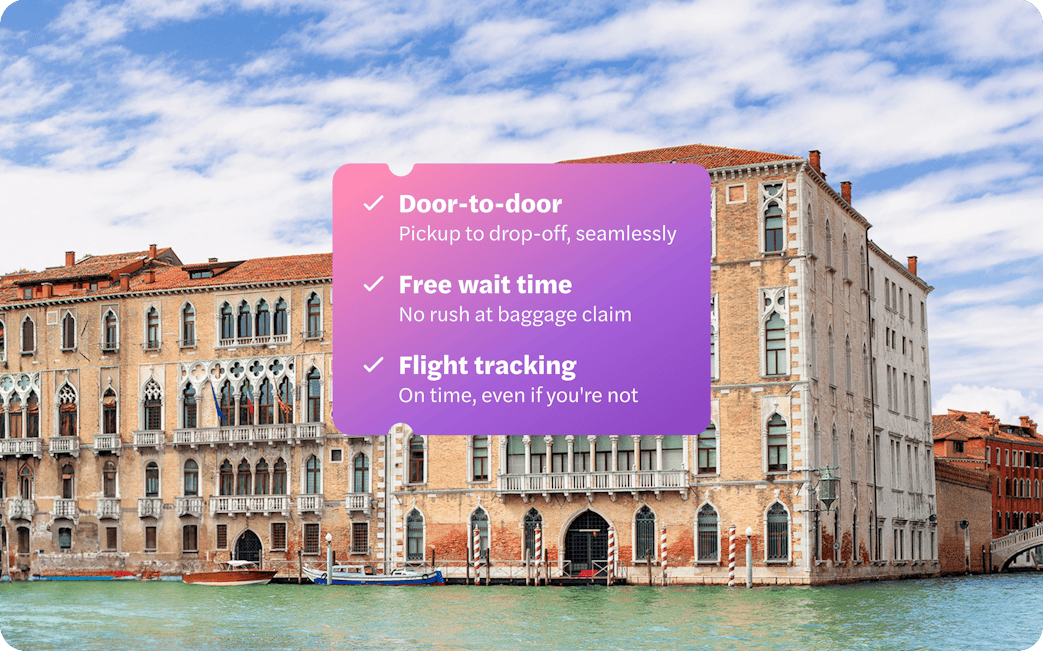 Palazzo Giustinian by the Grand Canal in Venice, Italy with service features overlay.