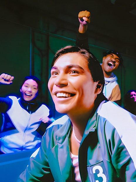 Participants enjoying the Squid Games experience in London.