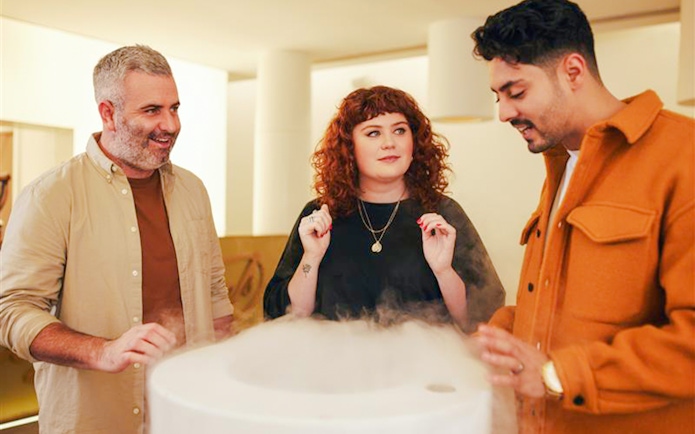 Guests enjoying a tasting experience at the Guinness Storehouse in Dublin.