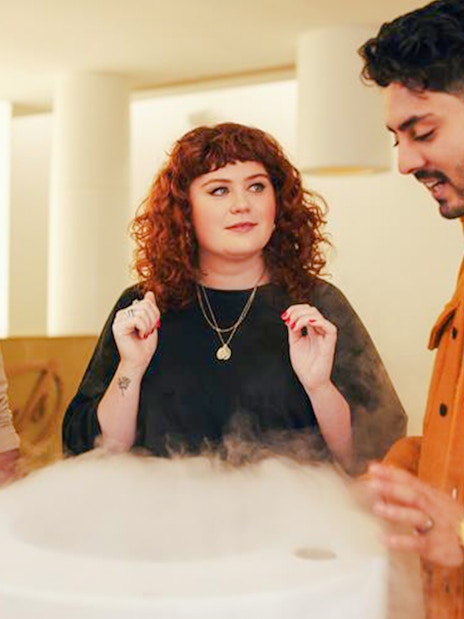 Guests enjoying a tasting experience at the Guinness Storehouse in Dublin.