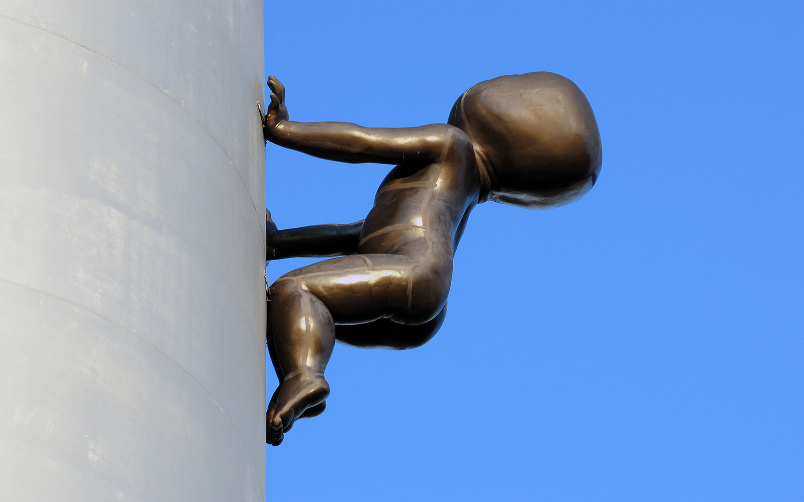 David Černý's sculptures at Zizkov Television Tower