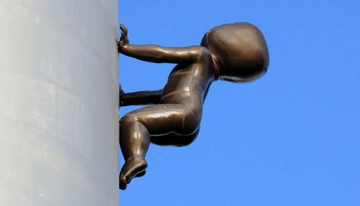 David Černý's sculptures at Zizkov Television Tower