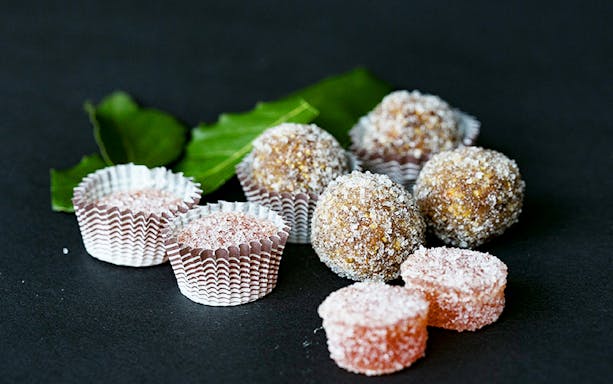 Sugared Croatian sweets on display during Dubrovnik Republic tour.