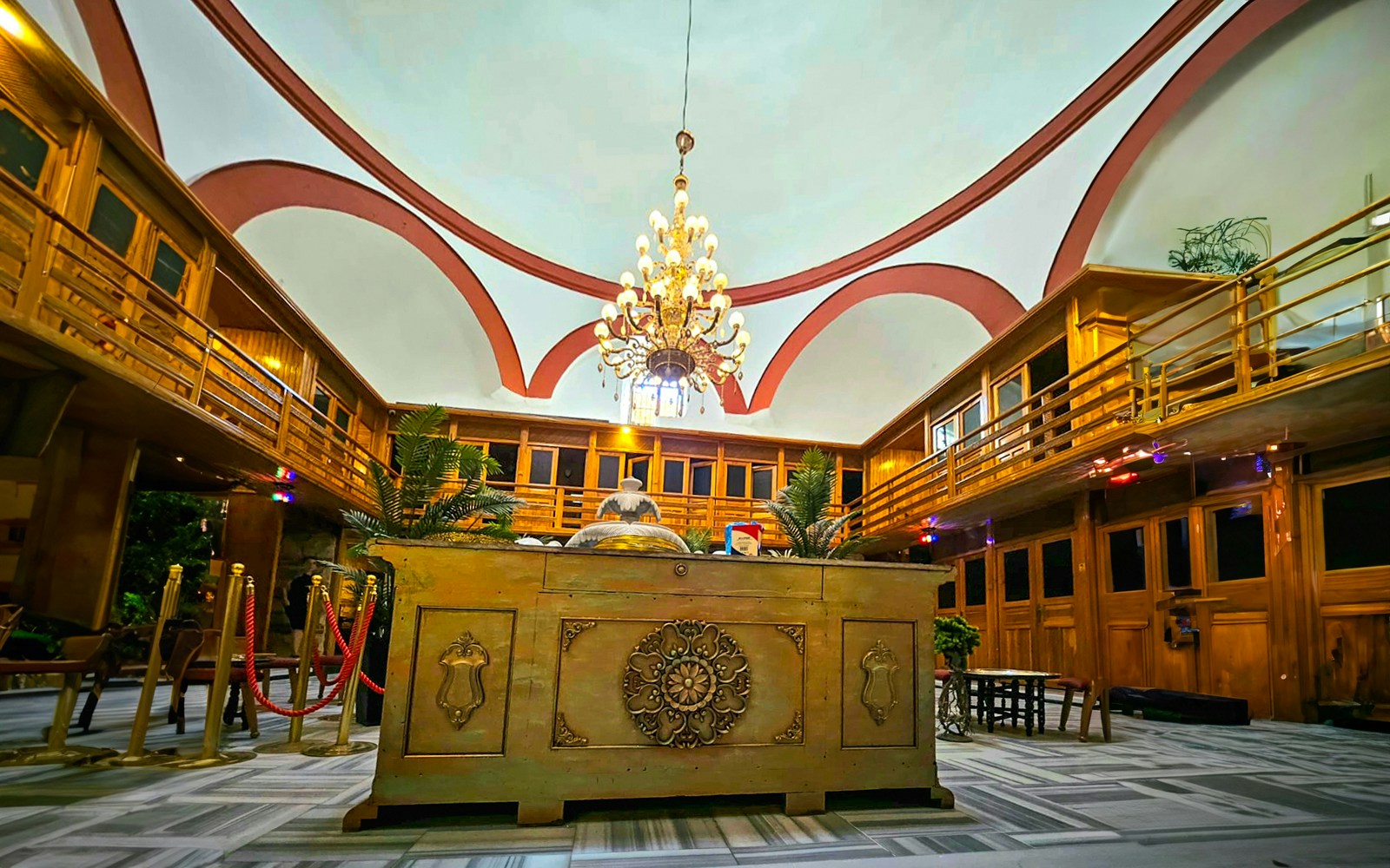 Gedikpasa Historical Hammam interior with traditional marble basin, Istanbul.