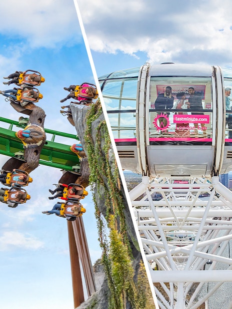 Roller coaster ride and London Eye capsule with city view, Combo (Save 5%): 4627 + 2788.