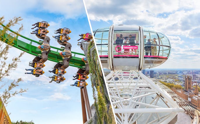 Roller coaster ride and London Eye capsule with city view, Combo (Save 5%): 4627 + 2788.