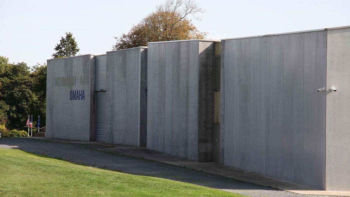 World War II tanks and military vehicles at Overlord Museum, Normandy.