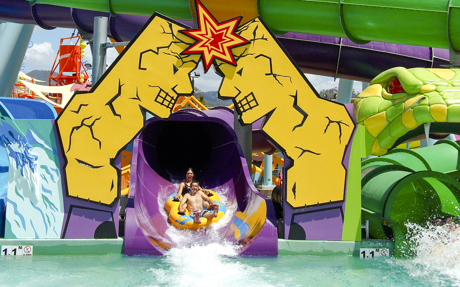 Waterslide at Temple of Huey, Whitewater World, Gold Coast.