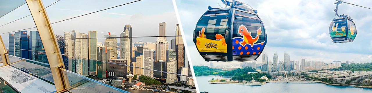 Pacchetto: Piattaforma di osservazione dello SkyPark di Marina Bay Sands + Biglietti SkyPass per la funivia di Singapore