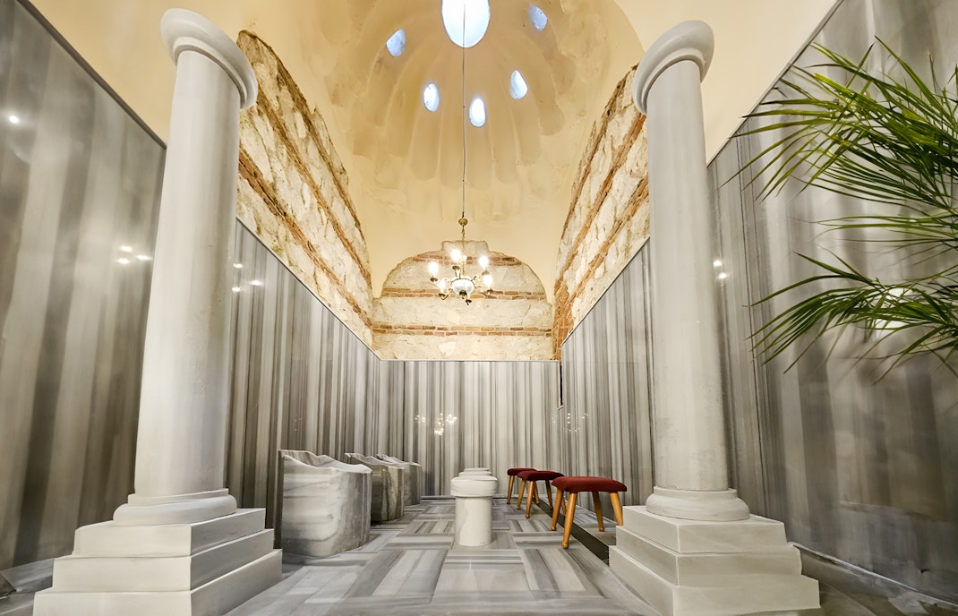 Domed ceiling of Turkish Baths