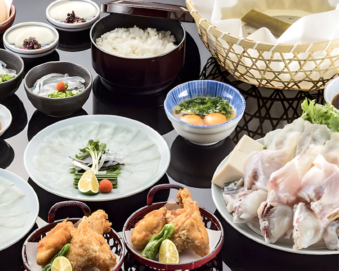 7-Course Pufferfish Meal at a Japanese Restaurant