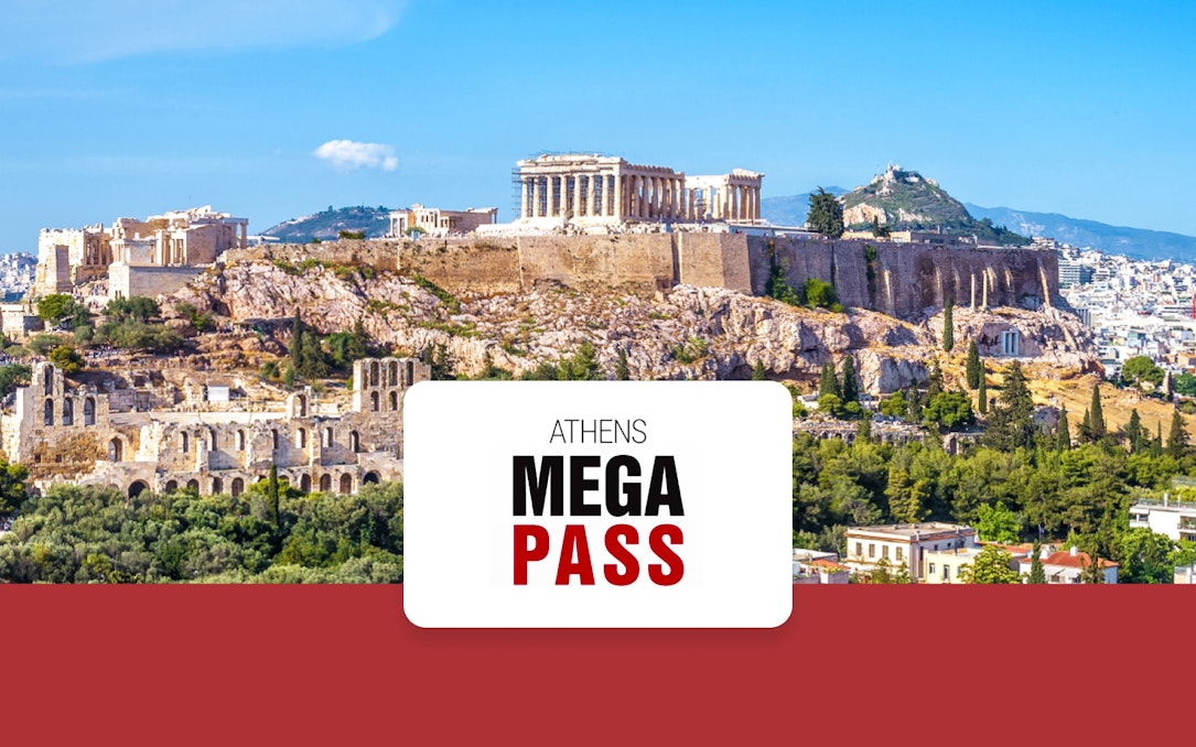 Acropolis of Athens with Parthenon, view from Athens MegaPass promotion.