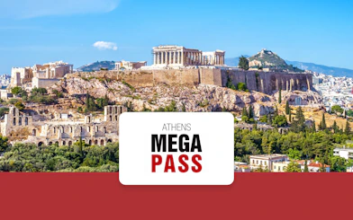 Acropolis of Athens with Parthenon, view from Athens MegaPass promotion.
