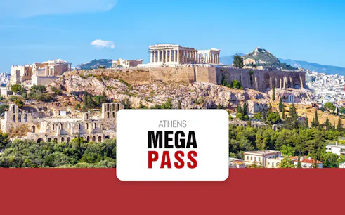 Acropolis of Athens with Parthenon, view from Athens MegaPass promotion.