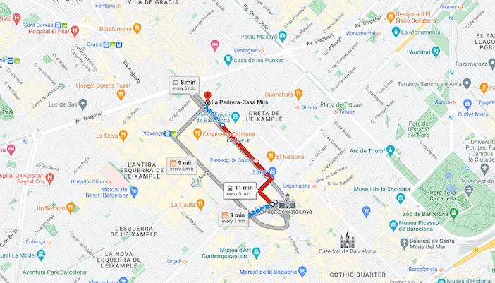 Getting to Casa Milà