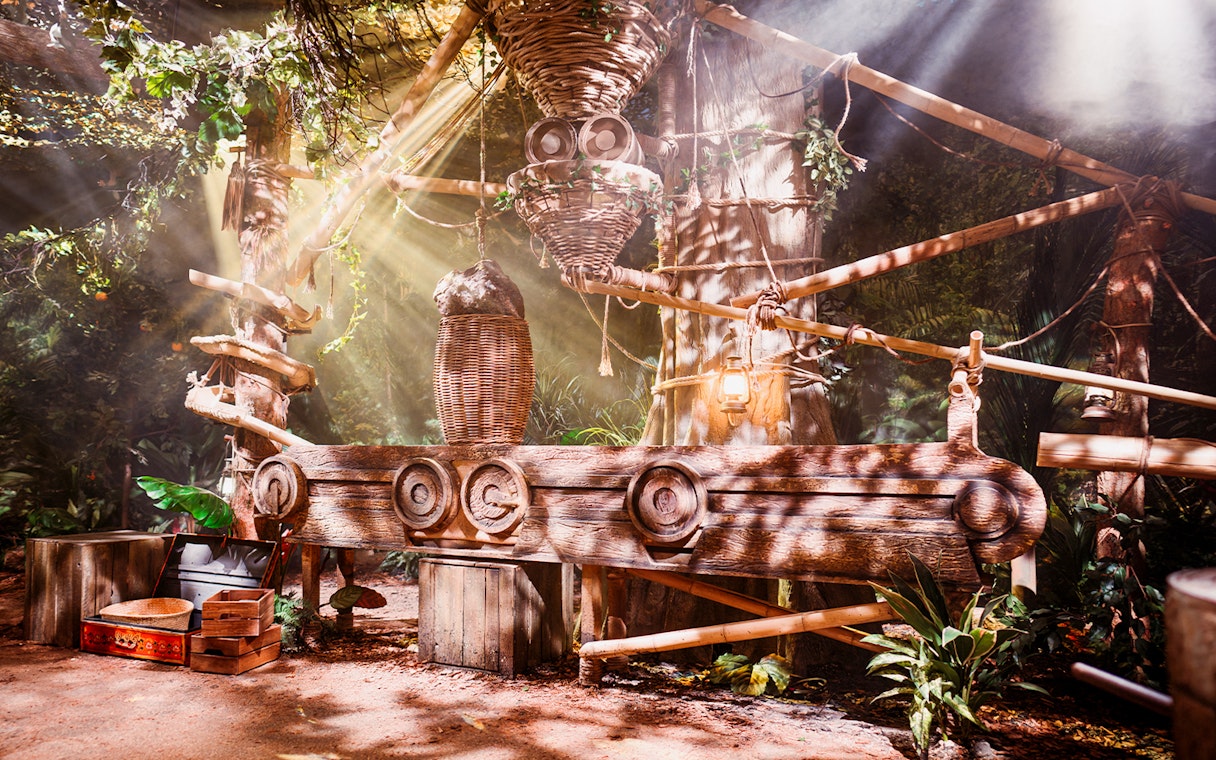 Peru-themed jungle setup at Paddington Bear Experience in London.