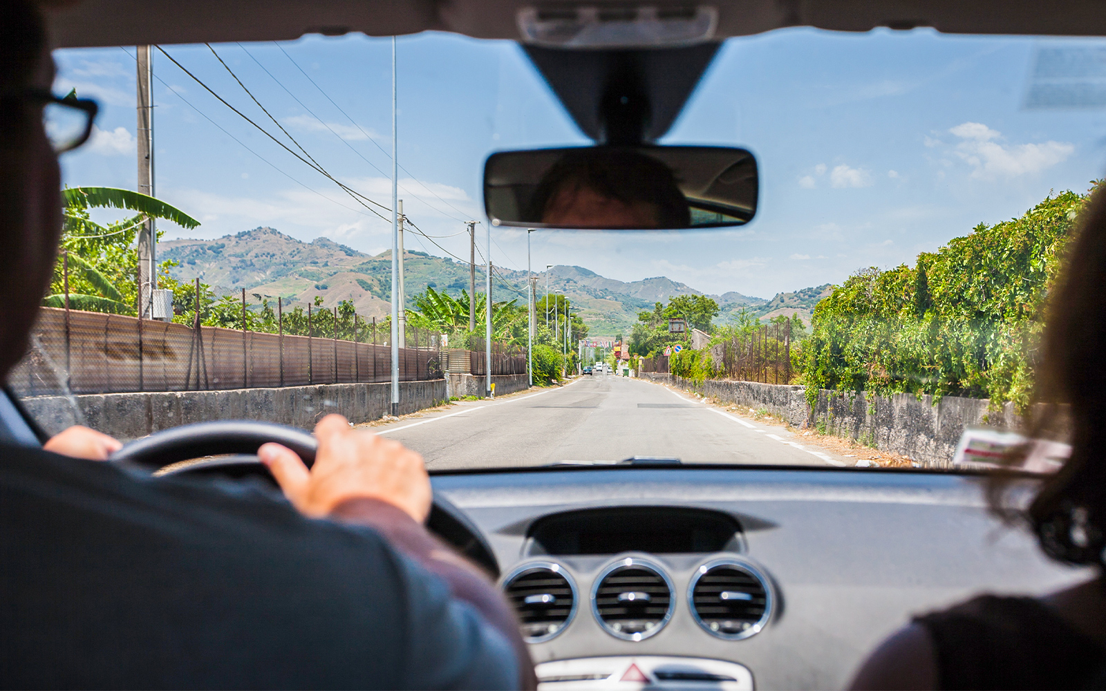 Driving a car in Alcamo, Sicily