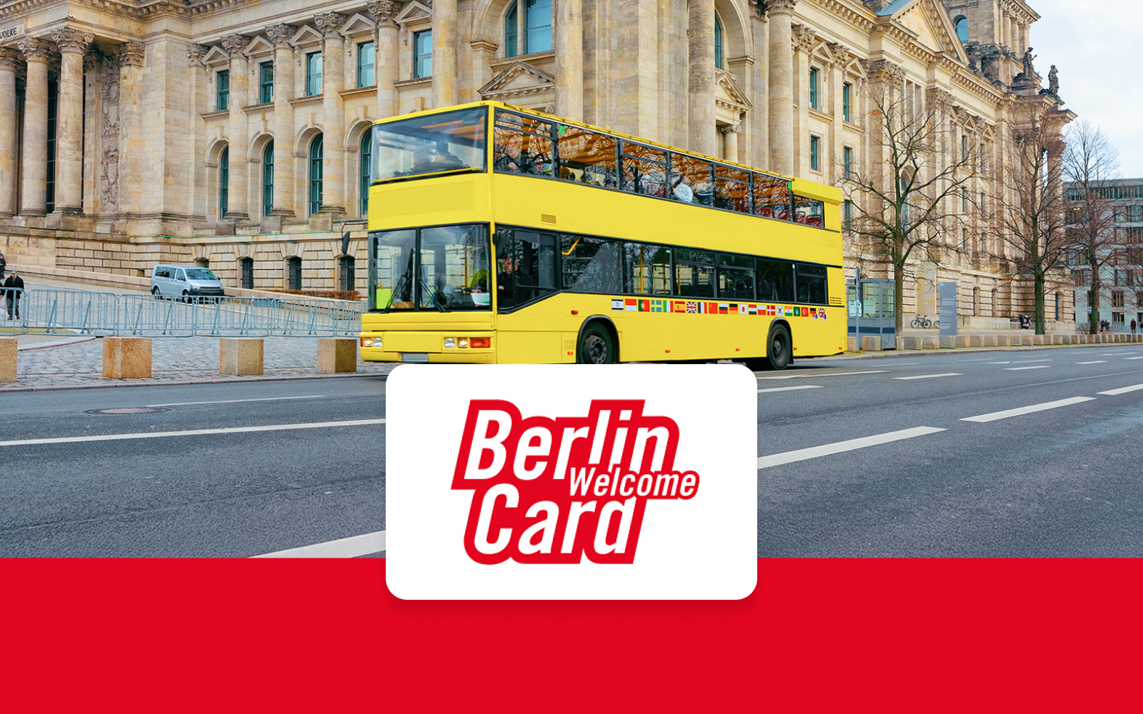 Yellow Touristic shuttle bus at Reichstag building in Berlin