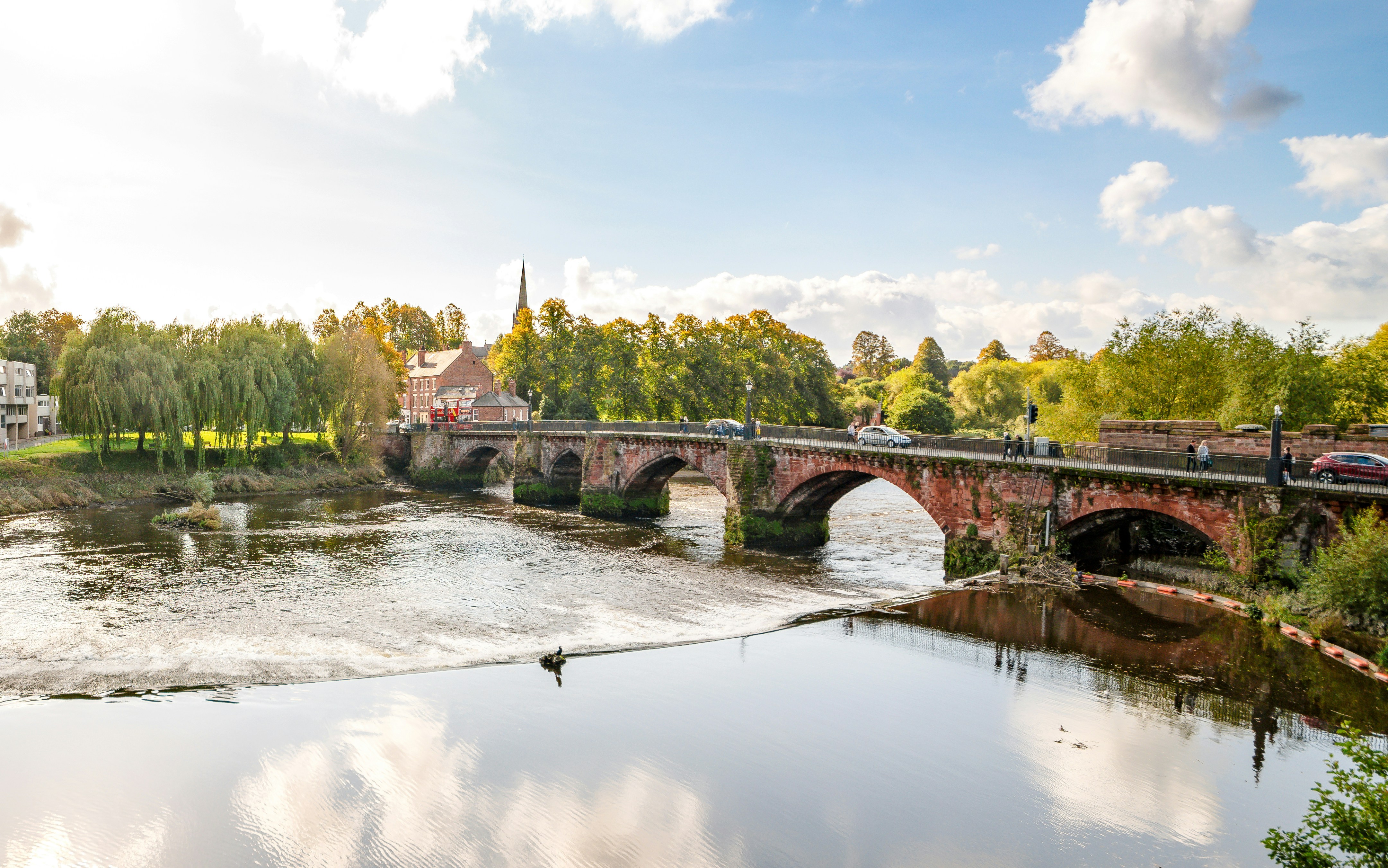 River Dee with the Old Dee Bridge in Chester