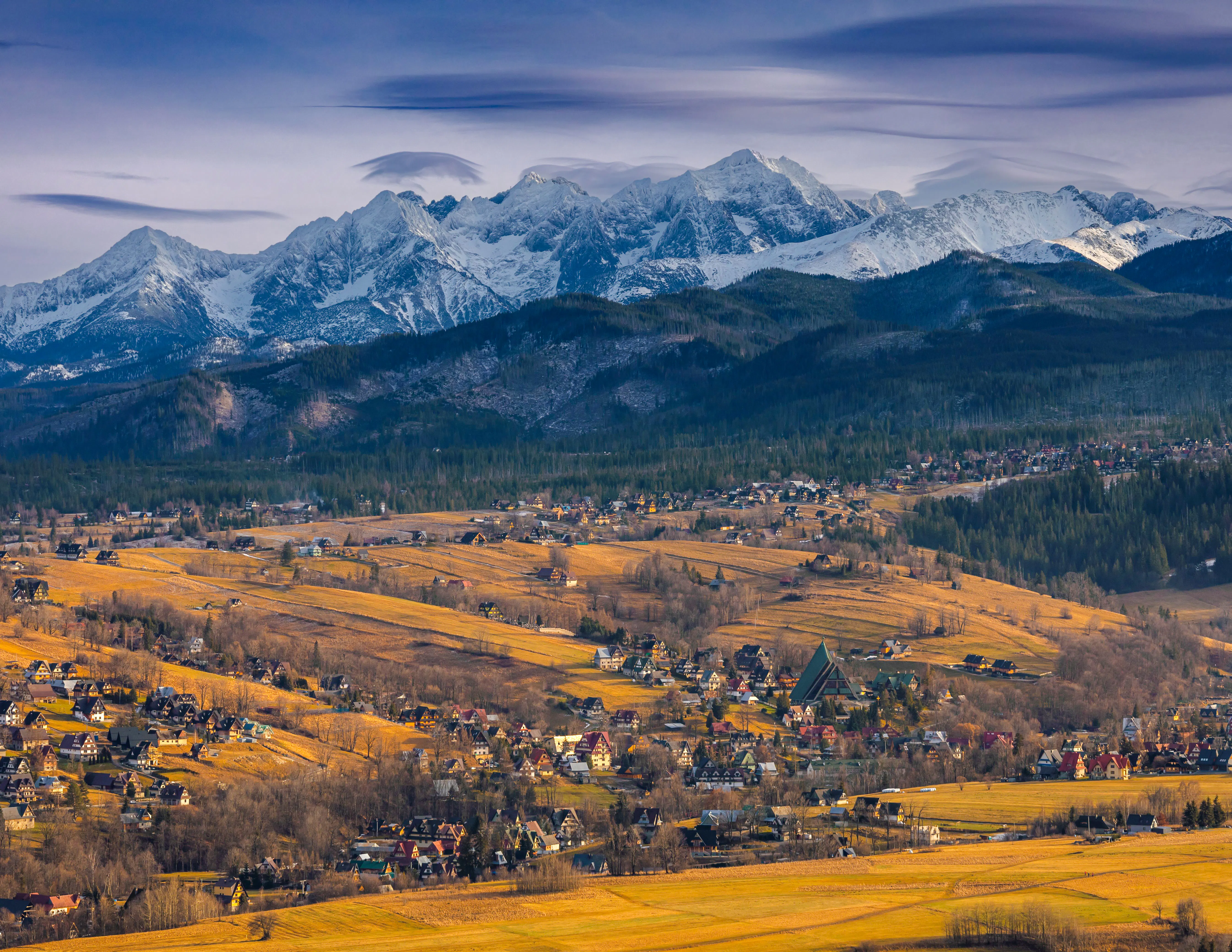 Zakopane village with Tatra Mountains backdrop on Krakow day trip.