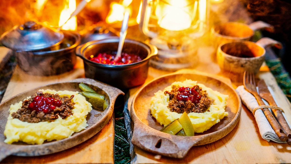 Dining at the Santa Claus Town, Finland