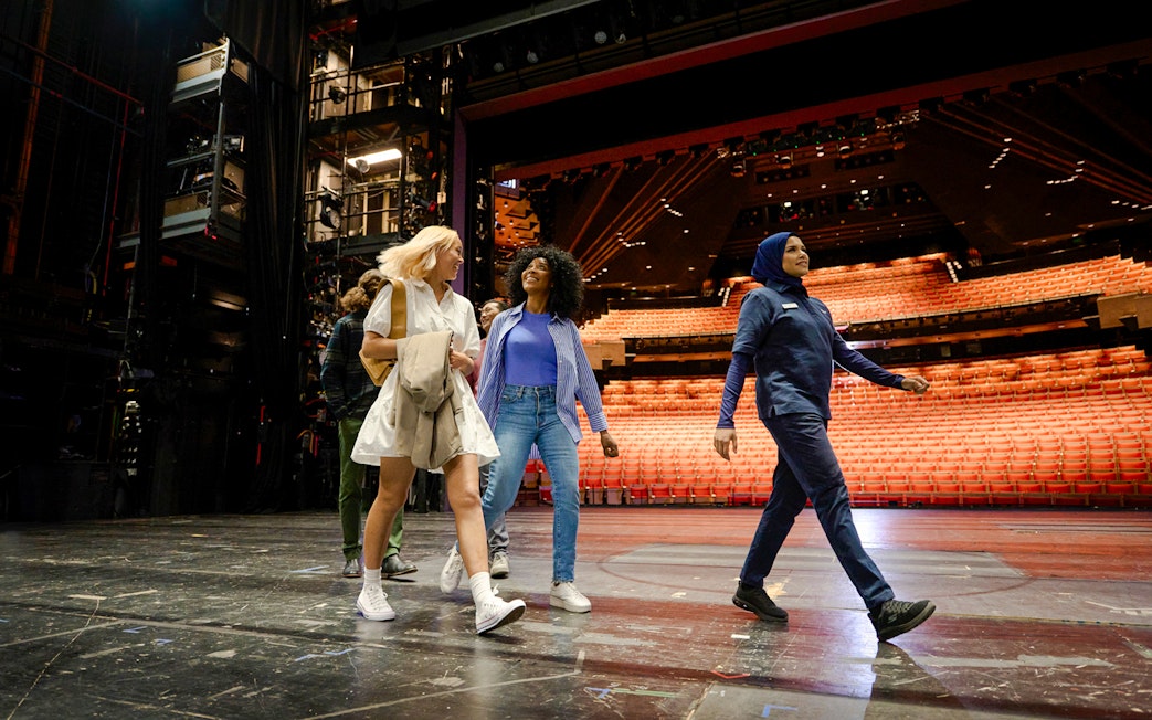 Backstage tour group at Sydney Opera House.
