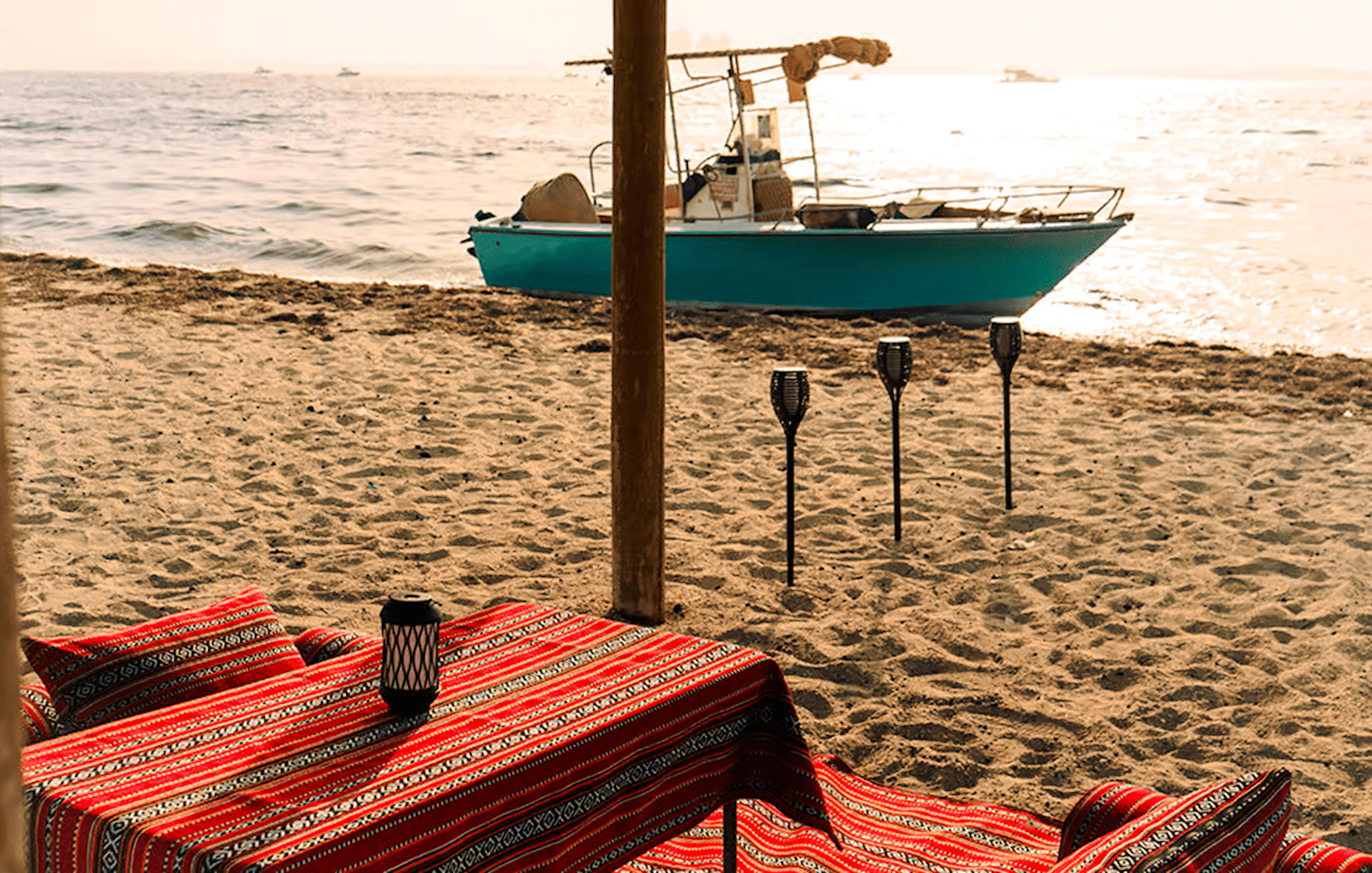 doha: al safliya island speedboat cruise with beachside lunch and swim-1