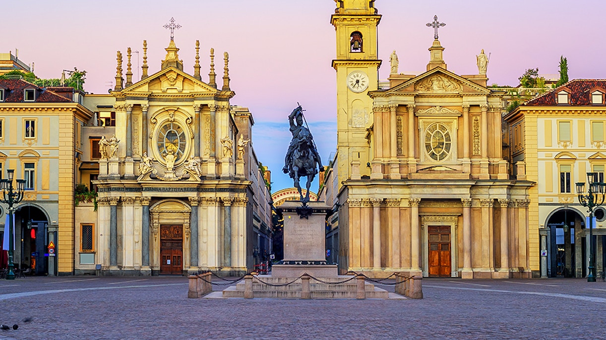 Piazza San Carlo and twin churches