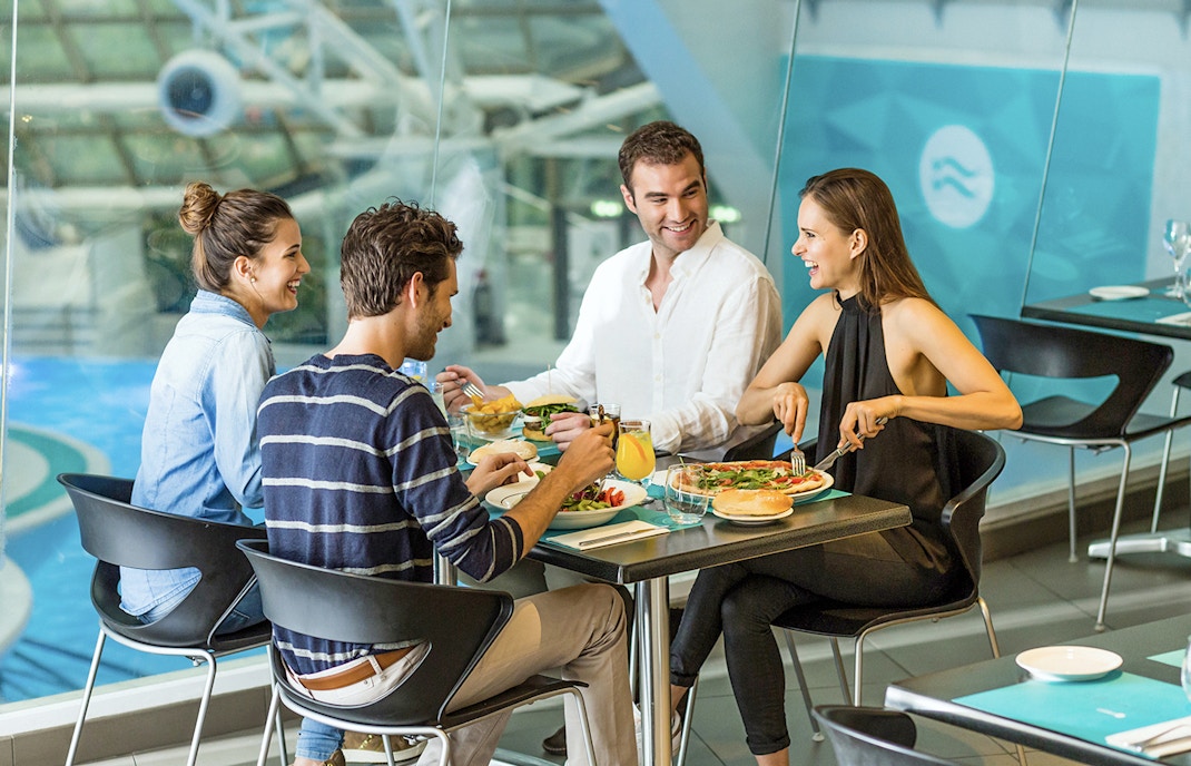 Visitors enjoying thermal baths at Caldea Spa, Andorra, with Caldea Classic Entry Tickets.