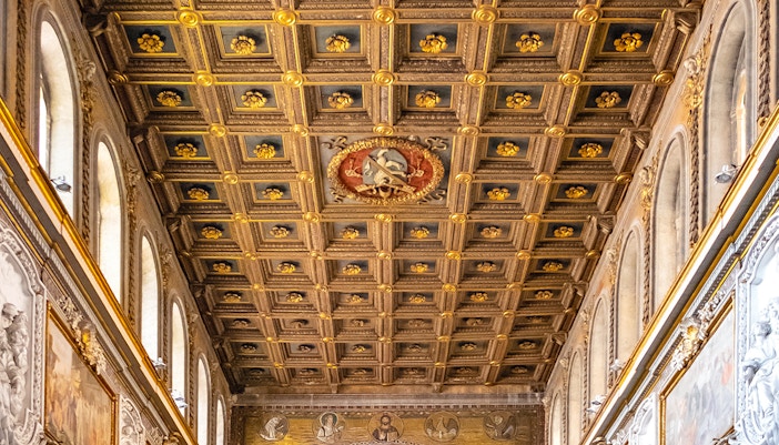 The nave ceiling of St. Mark’s Basilica Rome