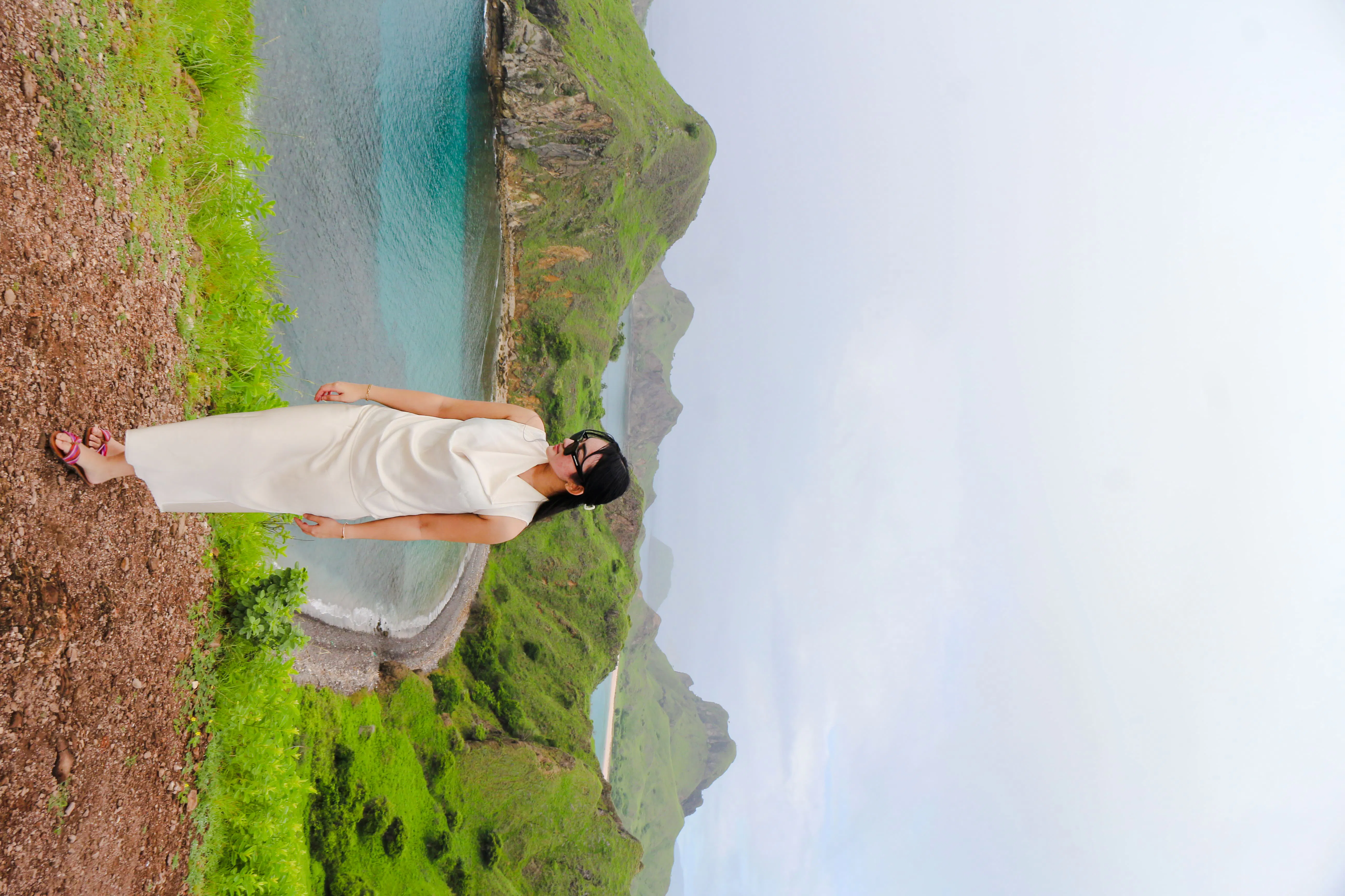 Komodo Island coastline view from Labuan Bajo day trip.
