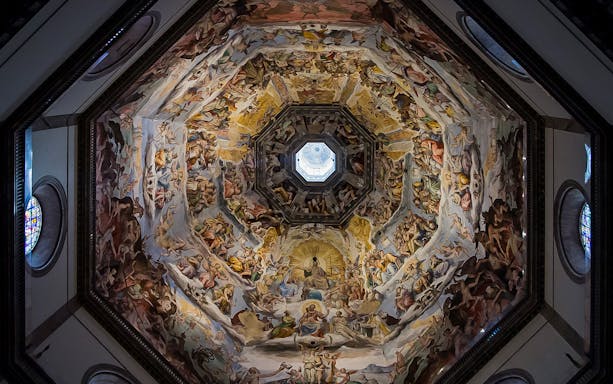 Florence Cathedral dome fresco, depicting Renaissance art, part of the Florence tour.
