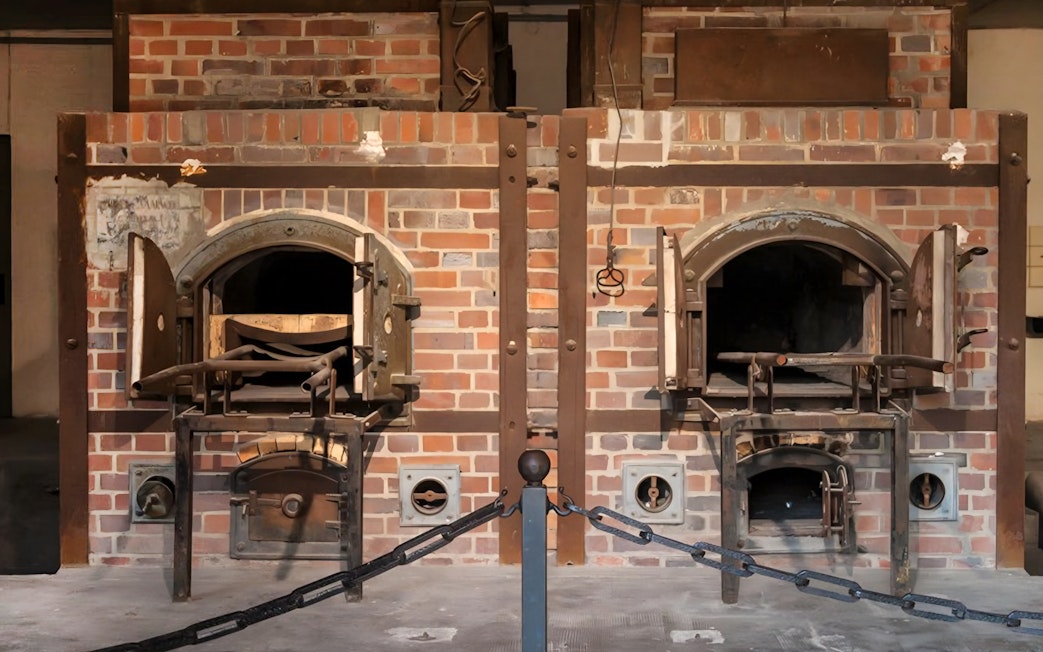 Dachau Concentration Camp crematorium ovens on guided tour from Munich.