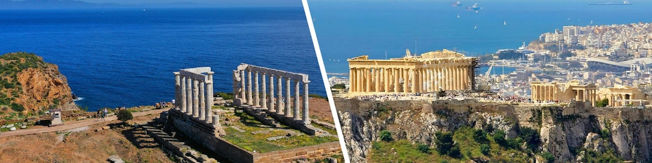 Combo: tour di mezza giornata al tempio di Poseidone al tramonto + Biglietti per acropoli e Partenone