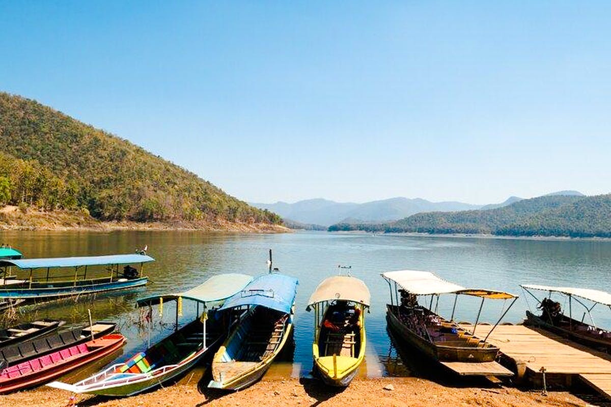 from chiang mai: bua thong sticky waterfalls and mae ngat dam boat tour-1