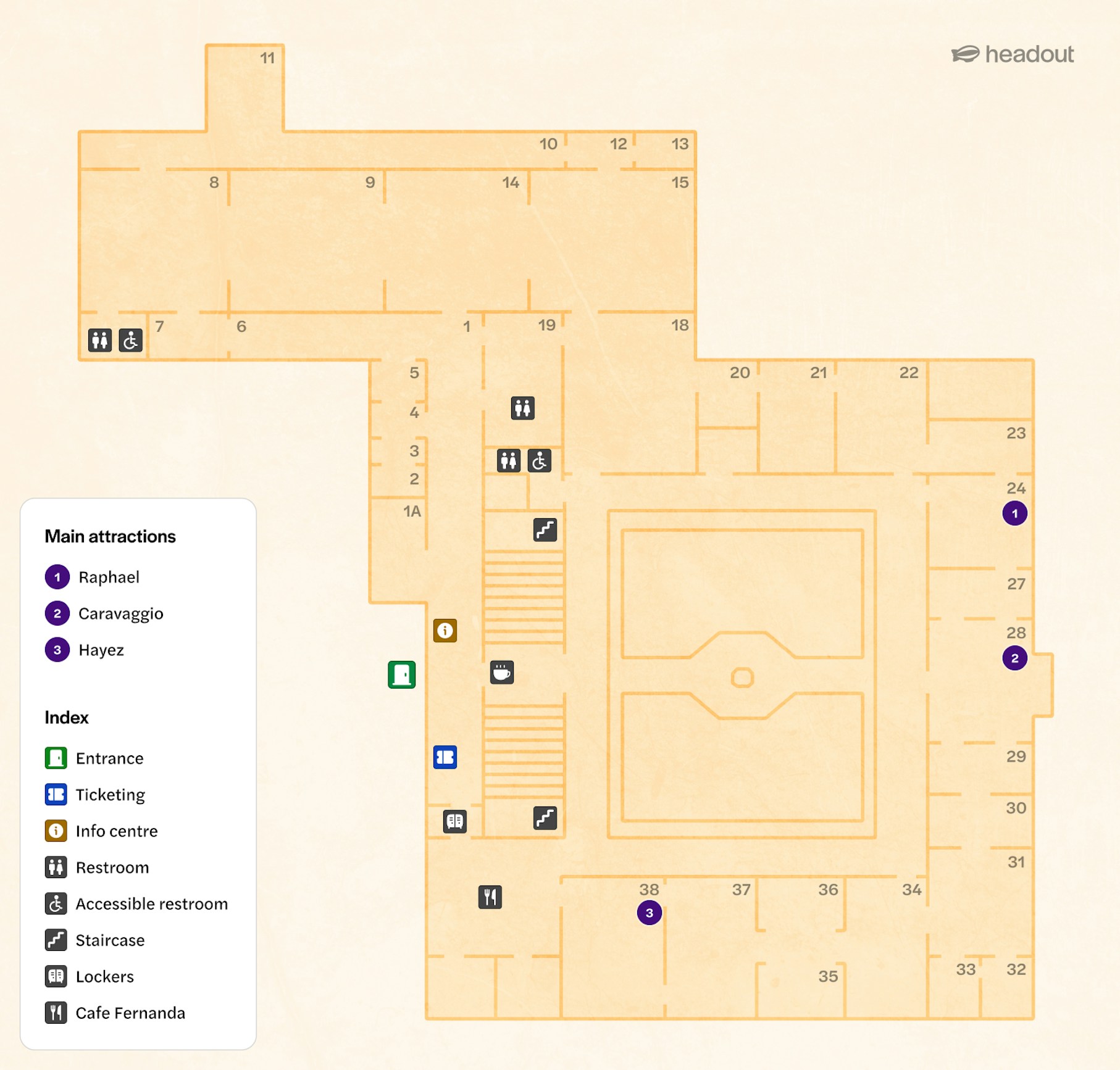 Pinacoteca map